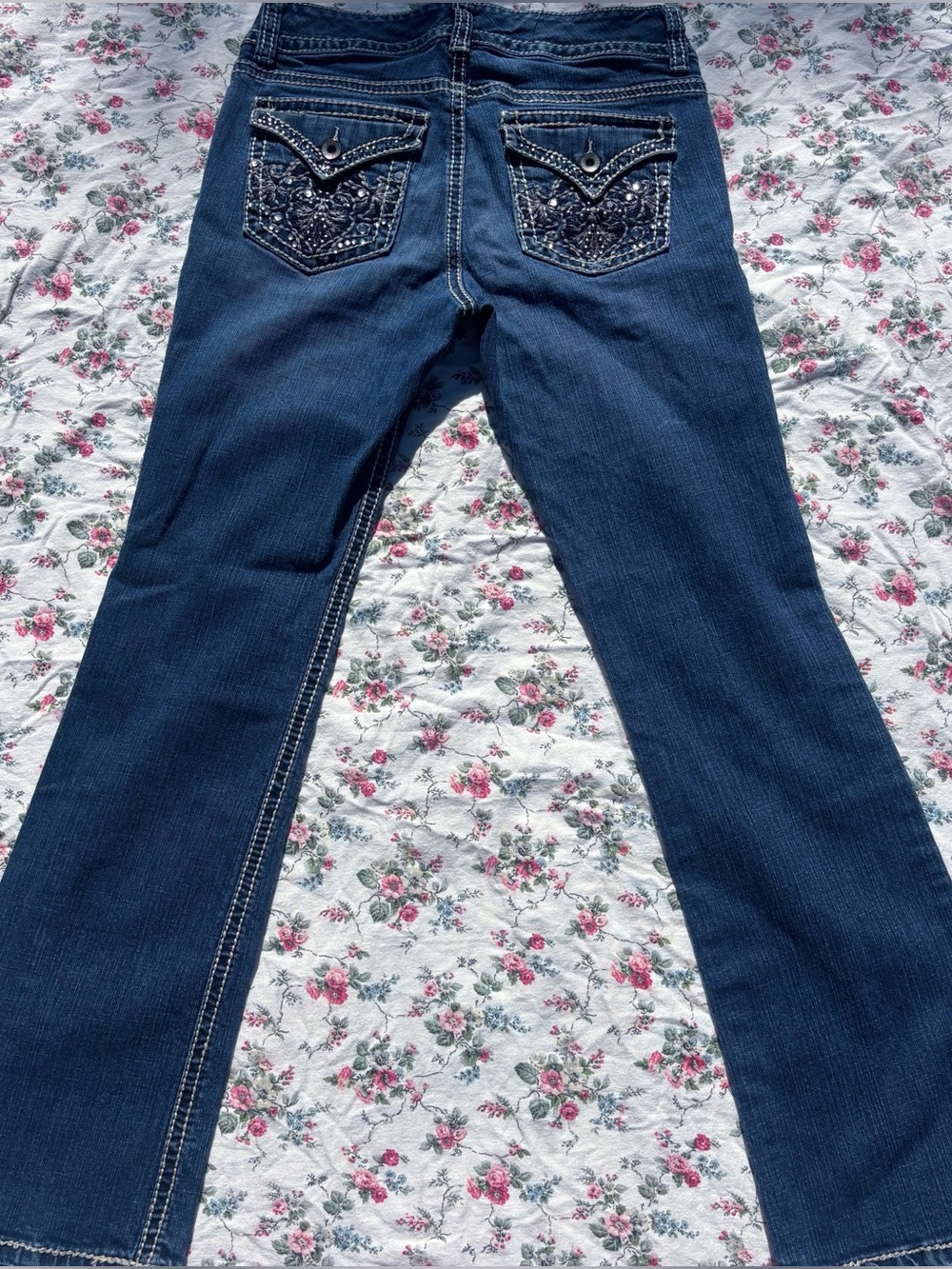 y2k rhinestone jeans
